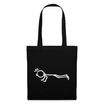 Sport gym stickman push-ups - Tote Bag - black - Front