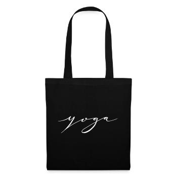 Lettrage de yoga - Sac en tissu - noir - Devant