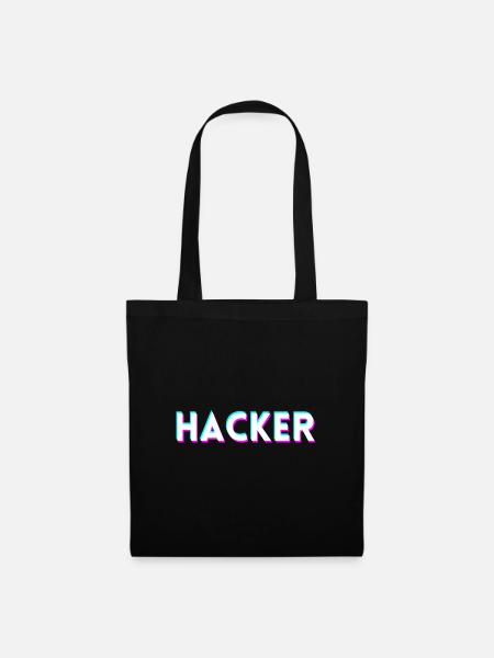 Hacker. Geschenk - Stoffbeutel - Schwarz