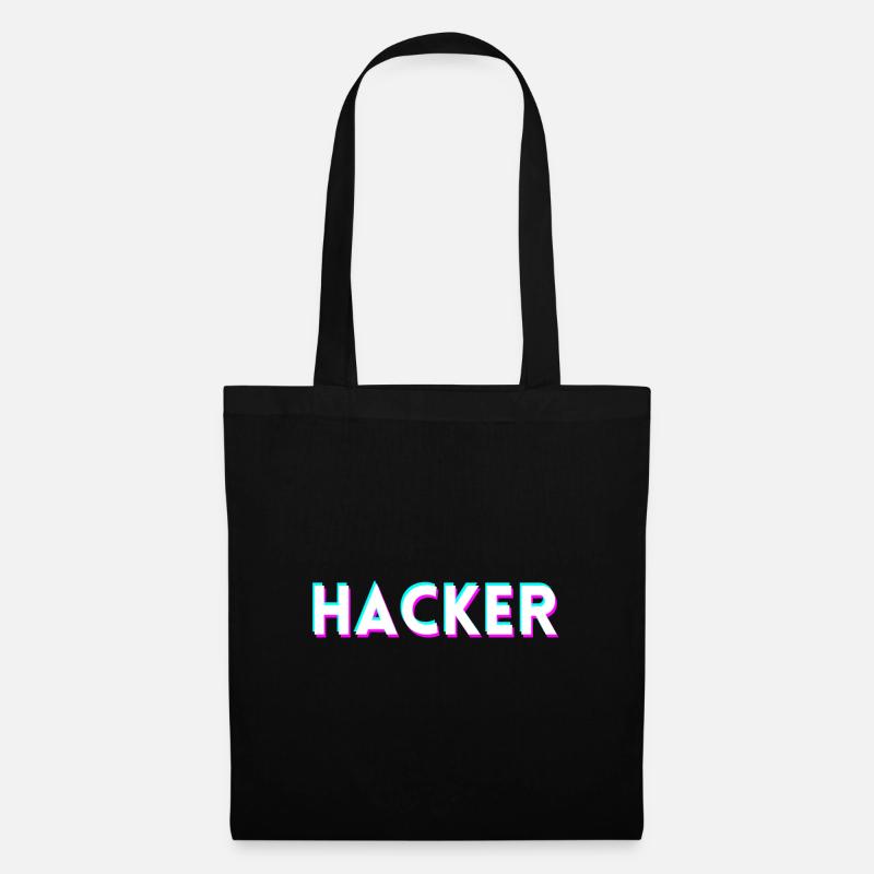 Hacker. Geschenk - Stoffbeutel - Schwarz