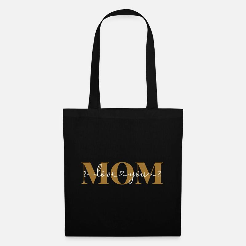 Love you Mom Liebeserklärung Mutter Liebe Mama - Stoffbeutel - Schwarz