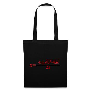 Formule quadratique pour la classe de mathématiques 2 - Sac en tissu - noir - Devant