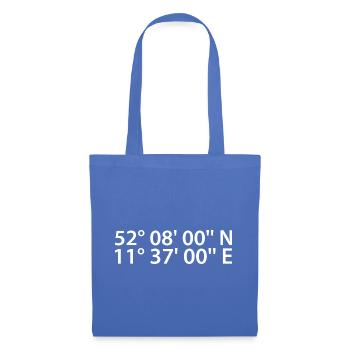 Coordonnées de Magdebourg - Sac en tissu - bleu pâle - Devant