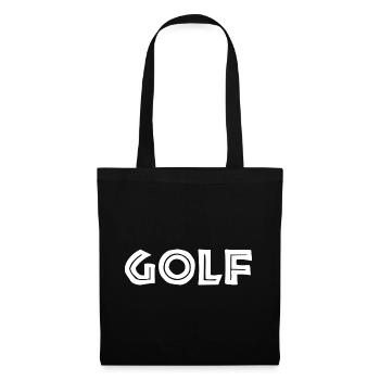Golf golfeur - Sac en tissu - noir - Devant
