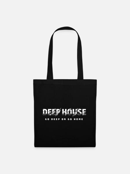 Deep House art - DJ gift for House EDM festival - Tote Bag - black