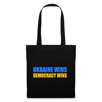 Ukraine wins democracy wins - Tote Bag - black - Front