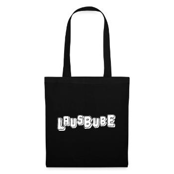 Lausbube in weiss - Stoffbeutel - Schwarz - Vorne
