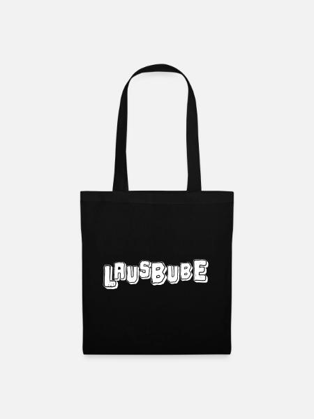 Lausbube in weiss - Stoffbeutel - Schwarz