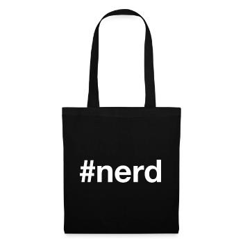 NERD Hashtag - Stoffbeutel - Schwarz - Vorne