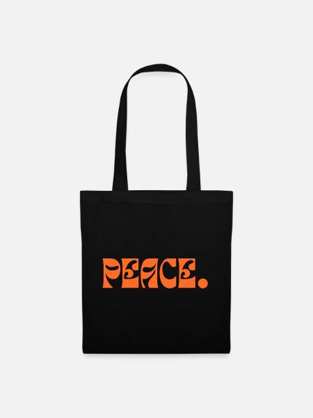 Peace - Stoffbeutel - Schwarz