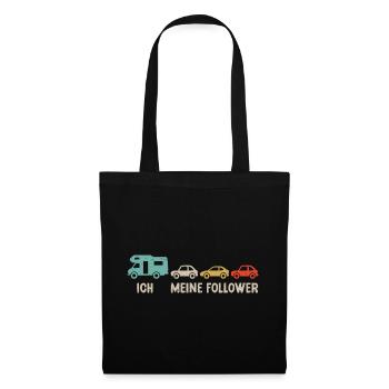 Camping Meine Follower Wohnmobil Camper - Stoffbeutel - Schwarz - Vorne