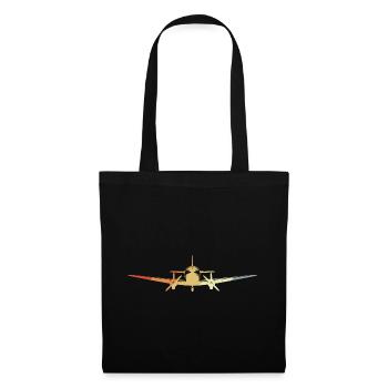 Jet Plane Vintage Look - Tote Bag - black - Front