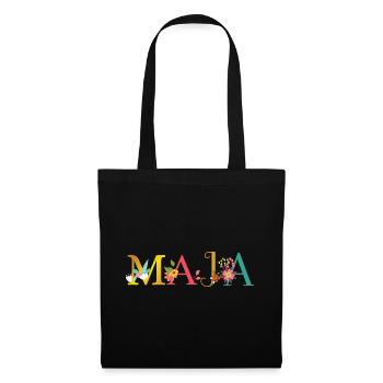 MAJA name decorated with flowers - Tote Bag - black - Front