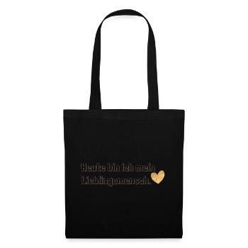 Heute bin ich mein Lieblingsmensch – Selbstliebe - Stoffbeutel - Schwarz - Vorne