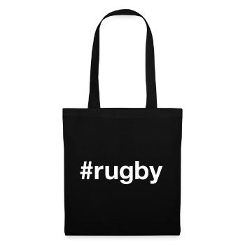 Rugby Hashtag - Stoffbeutel - Schwarz - Vorne