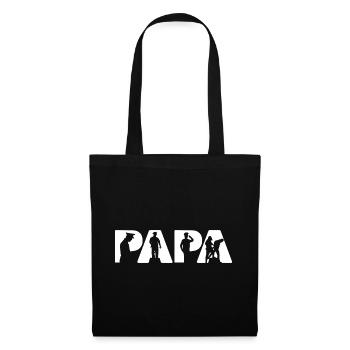 Papa Police Pulsation EKG Pouls Police Papa Officier - Sac en tissu - noir - Devant