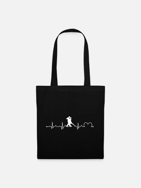 Tango Passion Silhouette - Vintage Retro Ballroom - Tote Bag - black