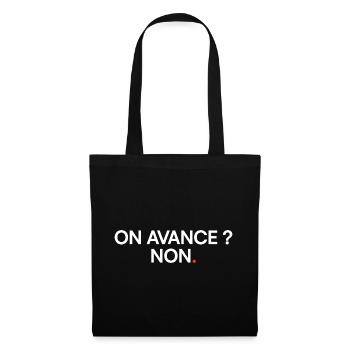 On avance non humour réunion bureau - Sac en tissu - noir - Devant