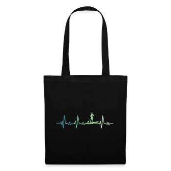 Stand up paddle heartbeat - Tote Bag - black - Front