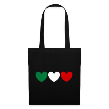 Maillot de supporters italiens pour les supporters italiens - Sac en tissu - noir - Devant