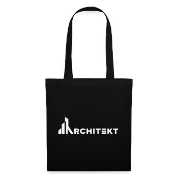Architekt Linienkunst Shirt - Stoffbeutel - Schwarz - Vorne