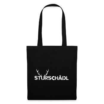 Sturschädl Dickkopf Dialekt Mundart Österreich - Stoffbeutel - Schwarz - Vorne