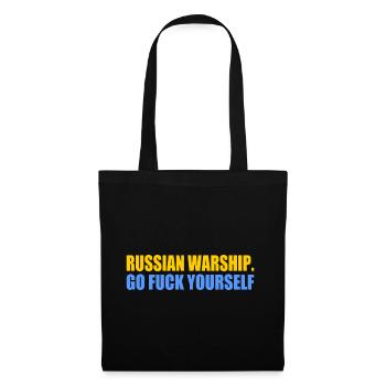 russian warship go f yourself - Stoffbeutel - Schwarz - Vorne