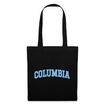 Columbia – Klassisches College-Design - Stoffbeutel - Schwarz - Vorne