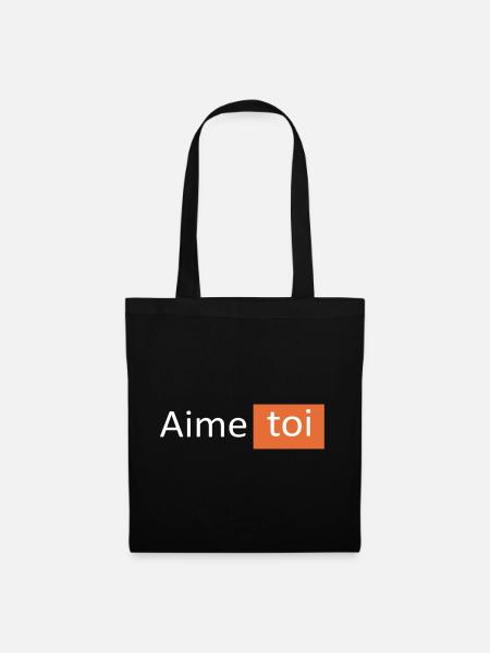 AIME TOI - Sac en tissu - noir