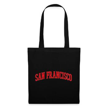 San Francisco Bogen Schriftzug - Stoffbeutel - Schwarz - Vorne