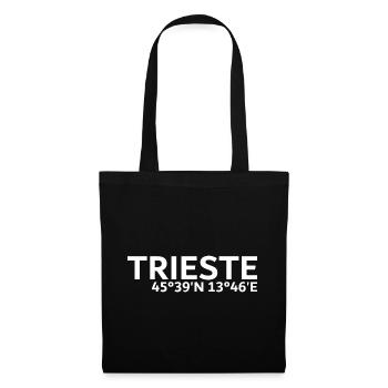 Trieste Koordinaten - Stoffbeutel - Schwarz - Vorne