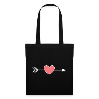 Valentinstag Geschenk Valentinstag - Stoffbeutel - Schwarz - Vorne