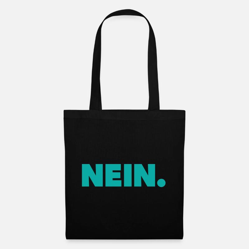 Nein - Stoffbeutel - Schwarz