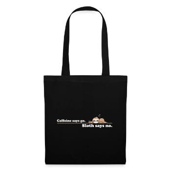 La caféine dit que la paresse dit non – Retro Coffee - Sac en tissu - noir - Devant