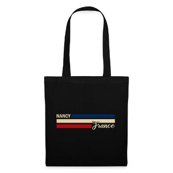 France - Nancy - France - Flag - Stripes - Tote Bag - black - Front