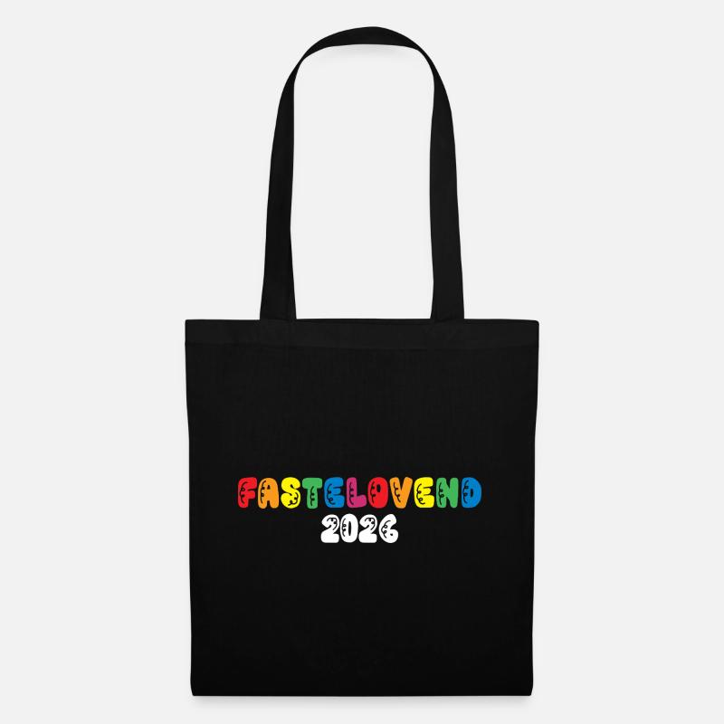 Fastelovend 2026 LGBTQ Karneval Kostüm Regenbogen  - Stoffbeutel - Schwarz
