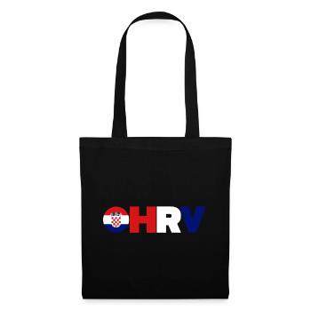 Croatie (Hrvatska) - Sac en tissu - noir - Devant