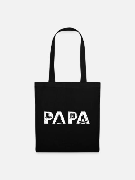 Camping Papa - Stoffbeutel - Schwarz