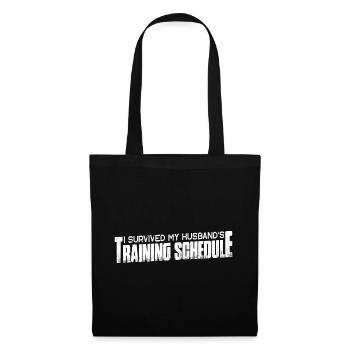 I Survived My Husband's Training Schedule 14 - Stoffbeutel - Schwarz - Vorne