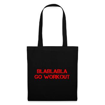 Blablabla Go Workout 4 - Stoffbeutel - Schwarz - Vorne