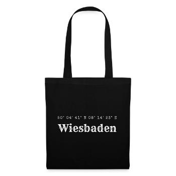 Wiesbaden coordinates - Tote Bag - black - Front