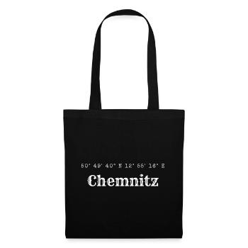Coordonnées de Chemnitz - Sac en tissu - noir - Devant