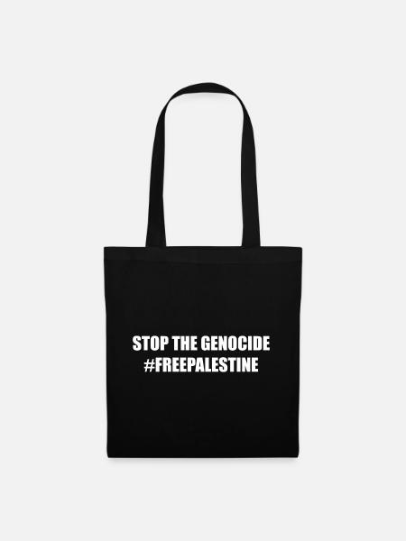 stop the genocide, free palestine - Tote Bag - black