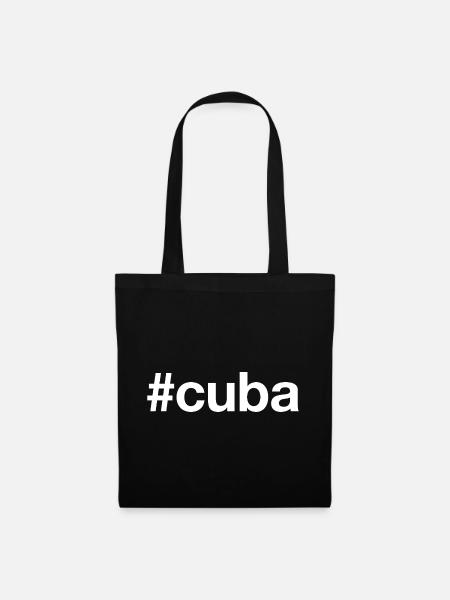 CUBA Hashtag Kuba - Stoffbeutel - Schwarz