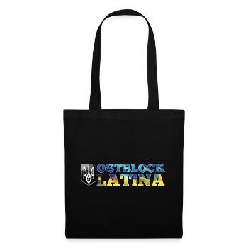 Ostblock Latina Ukrainerin Ukraine Geschenk - Stoffbeutel - Schwarz - Vorne
