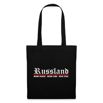 Russland - Stoffbeutel - Schwarz - Vorne