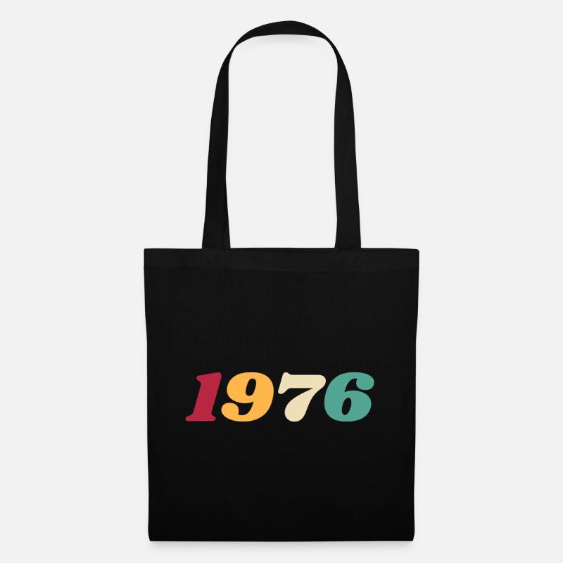 1976 Geschenk 1976 Geburtstag 1976 Retro 1976 - Stoffbeutel - Schwarz