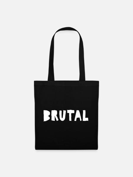 Brutal Distressed Bold Logo-Design - Stoffbeutel - Schwarz