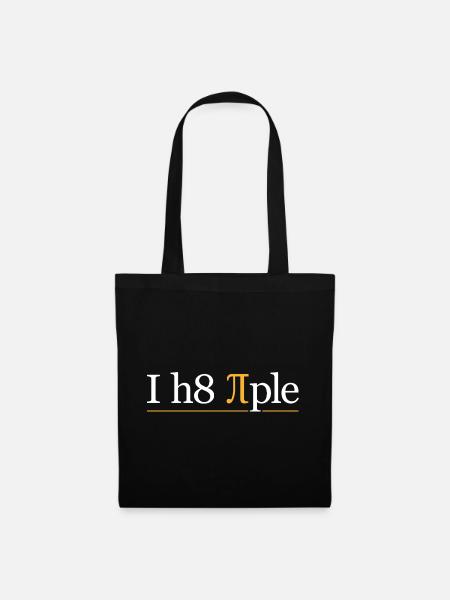 I h8 Piple - Stoffbeutel - Schwarz