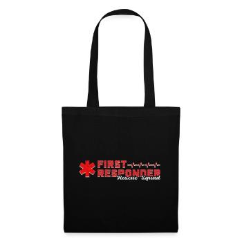Cooles First Responder Rescue Squad Shirt - Stoffbeutel - Schwarz - Vorne